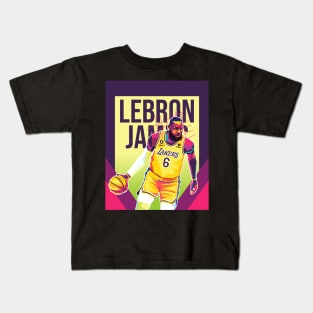 lebron james pop art Kids T-Shirt